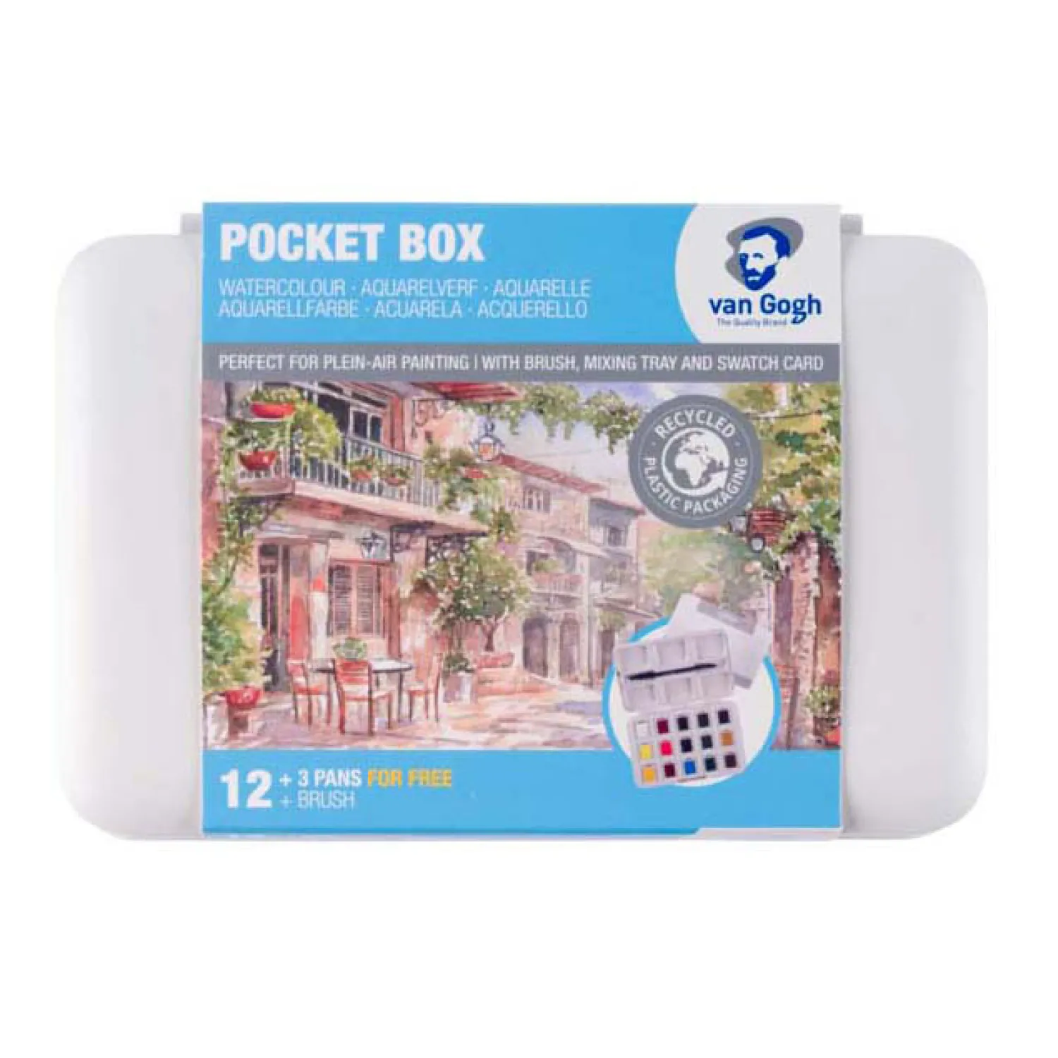 Bruynzeel Van Gogh Aquarelverf Pocket Box Basic Kleuren Best