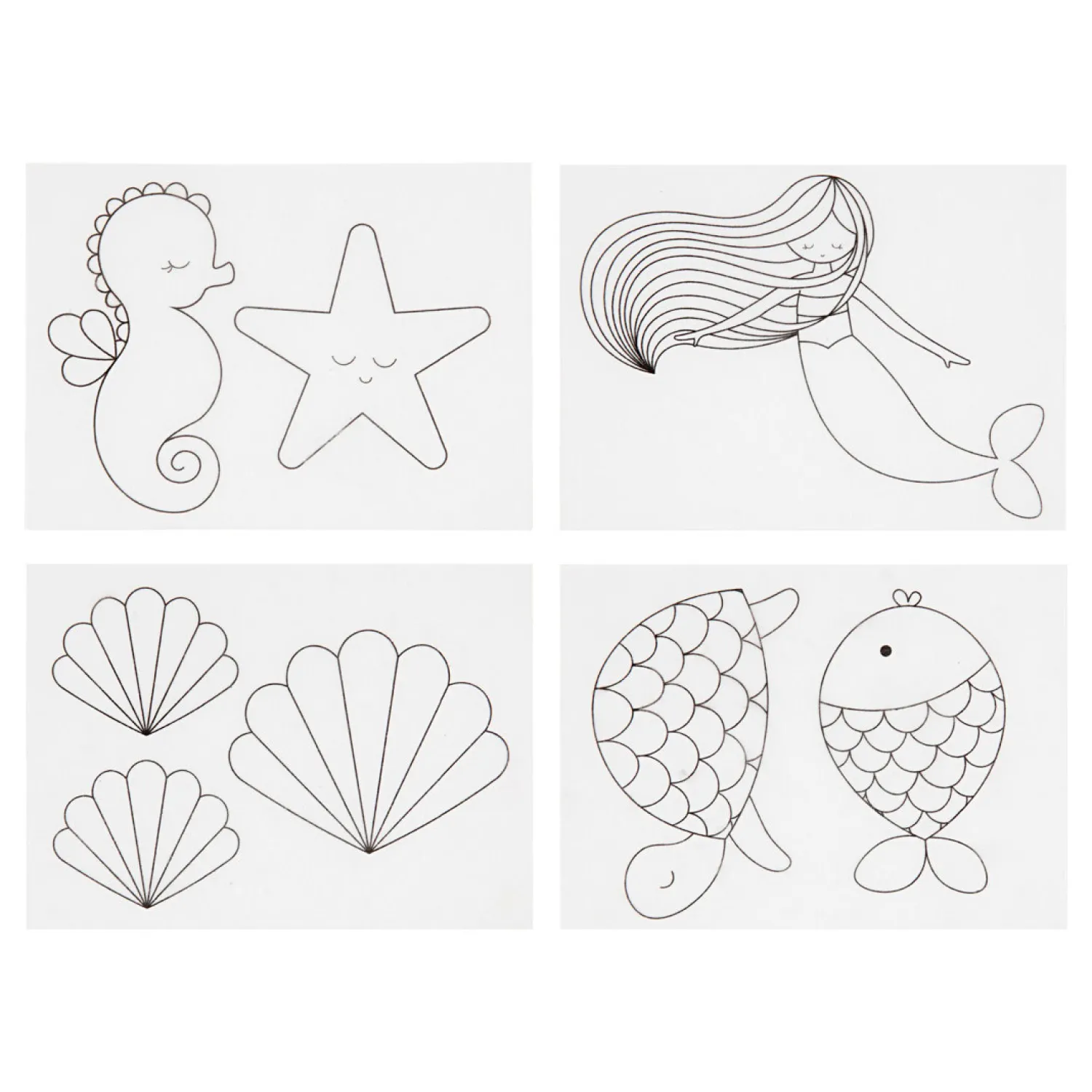 Vellen Krimpfolie met Motieven Zeemeermin, 4st.-Creativ Company Best