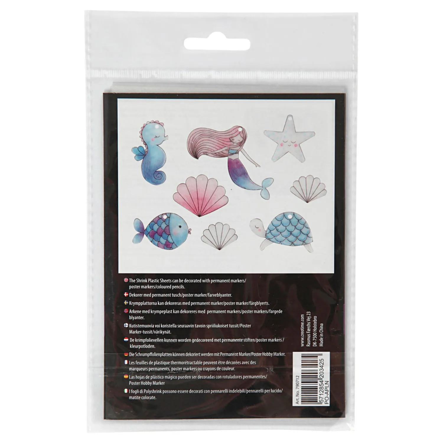 Vellen Krimpfolie met Motieven Zeemeermin, 4st.-Creativ Company Best