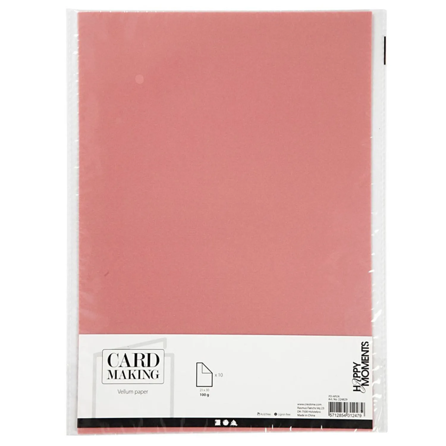 Creativ Company Vellumpapier A4 Lichtrood, 10 Vellen Discount