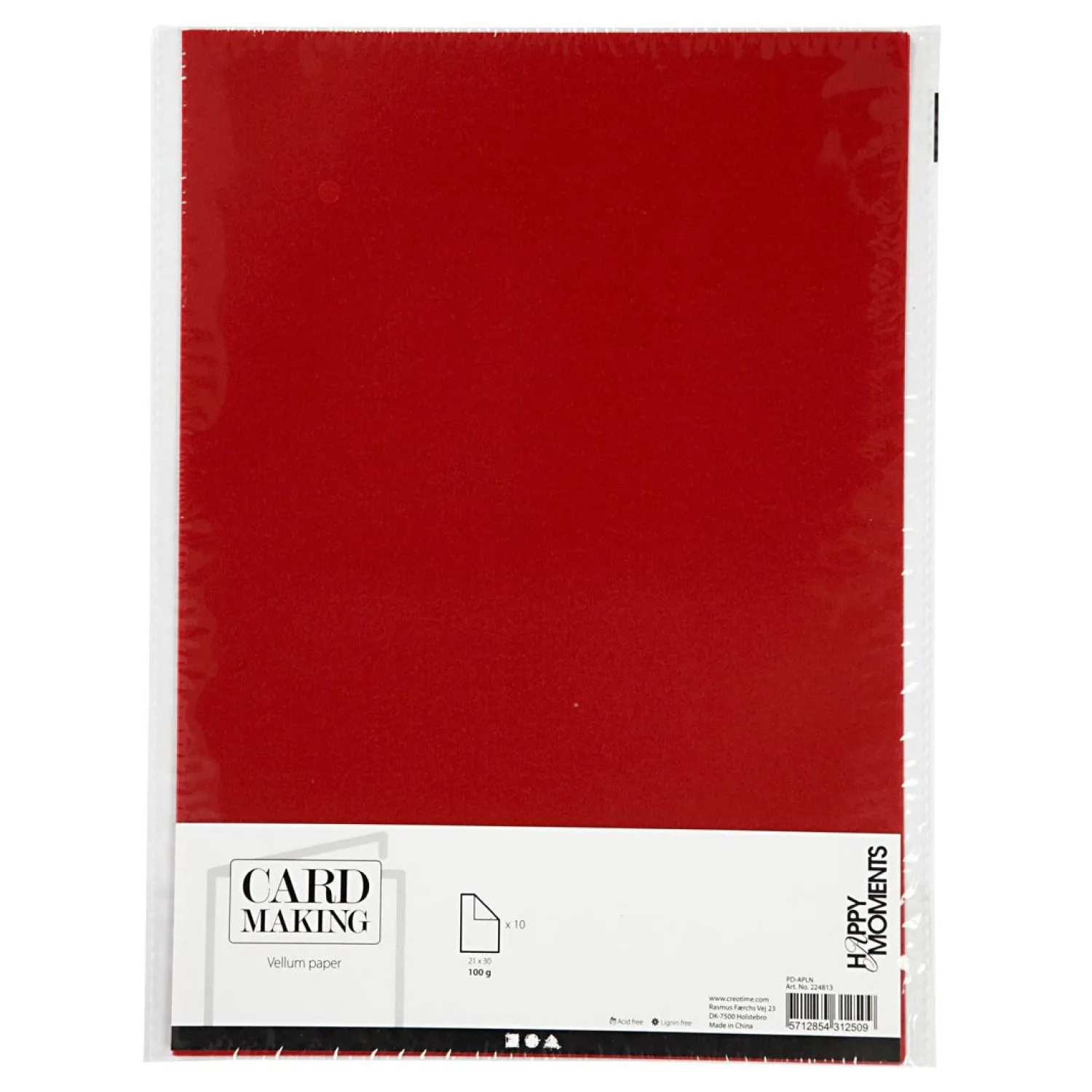 Vellumpapier A4 Rood, 10 Vellen>Creativ Company Sale