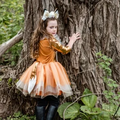 Verkleedjurk en Haarstuk Vos, 3-4 jaar-Great Pretenders New