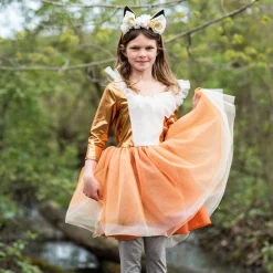 Verkleedjurk en Haarstuk Vos, 3-4 jaar-Great Pretenders New