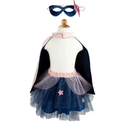 Great Pretenders Verkleedset Super-Duper Heldin Roze/Marineblauw, 4-6 jaar Outlet