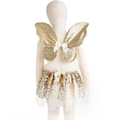 Verkleedset Vlinder Goud met Staf, 4-6 jaar>Great Pretenders Best