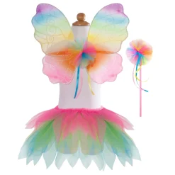 Great Pretenders Verkleedset Vlinder Neon Regenboog, 4-6 jaar Clearance