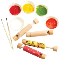 Versier je eigen Houten Schuiffluitje, 12st-Colorations Best