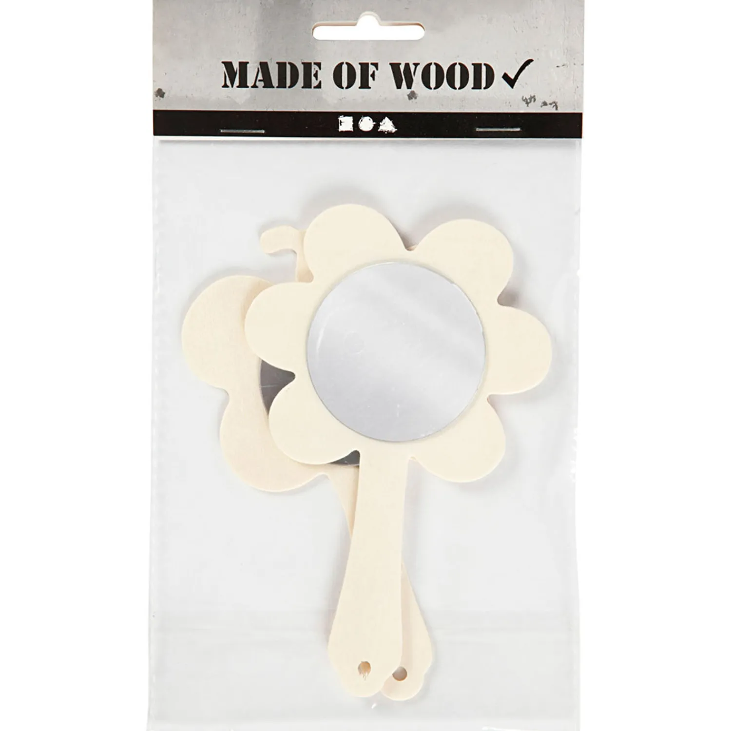 Creativ Company Versier je Houten Handspiegel, 2st. 14cm Sale