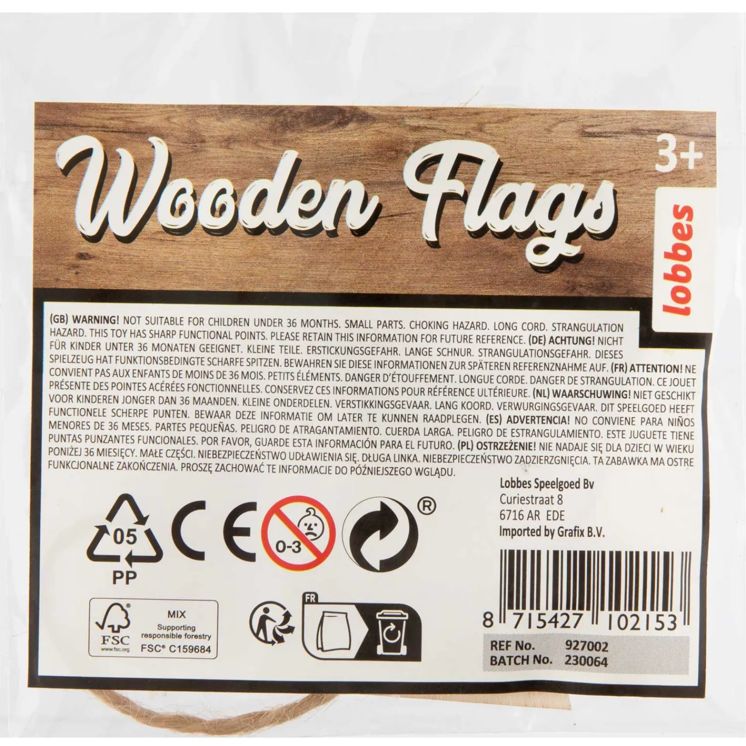 Versier je Houten Mini Vlaggenlijn>Lobbes