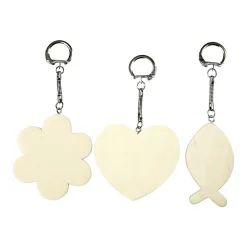 Creativ Company Versier je Houten Sleutelhanger, 3st. Clearance