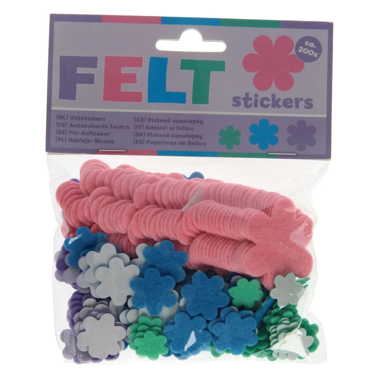 Viltstickers - Bloemen, 200st.-Wins Holland Hot