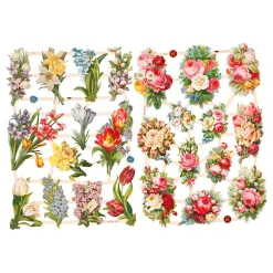 Vintage Plaatjes Lentebloemen, 2 Vellen-Creativ Company Discount