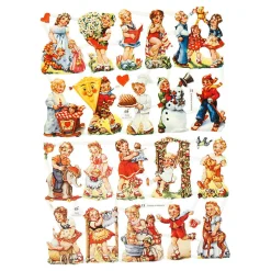 Vintage Plaatjes Nostalgische Kinderen, 2 Vellen>Creativ Company Hot