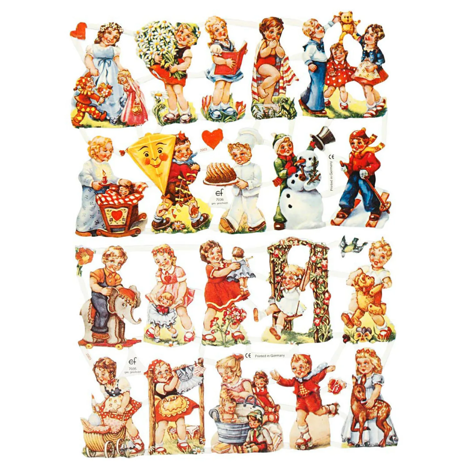 Vintage Plaatjes Nostalgische Kinderen, 2 Vellen>Creativ Company Hot