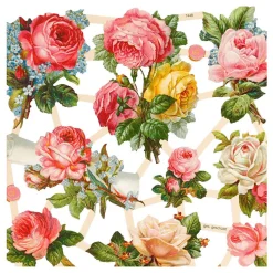 Creativ Company Vintage Plaatjes Rozen, 2 Vellen