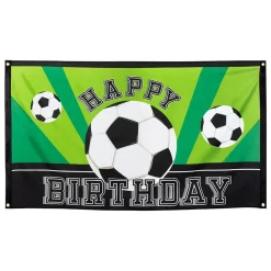 Vlag Voetbal Happy Birthday, 150x90cm>Boland Clearance