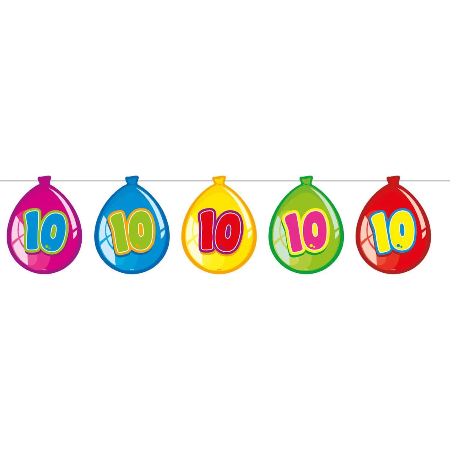 Vlaggenlijn Ballonnen 10 jaar, 10mtr.>Folat BV Best
