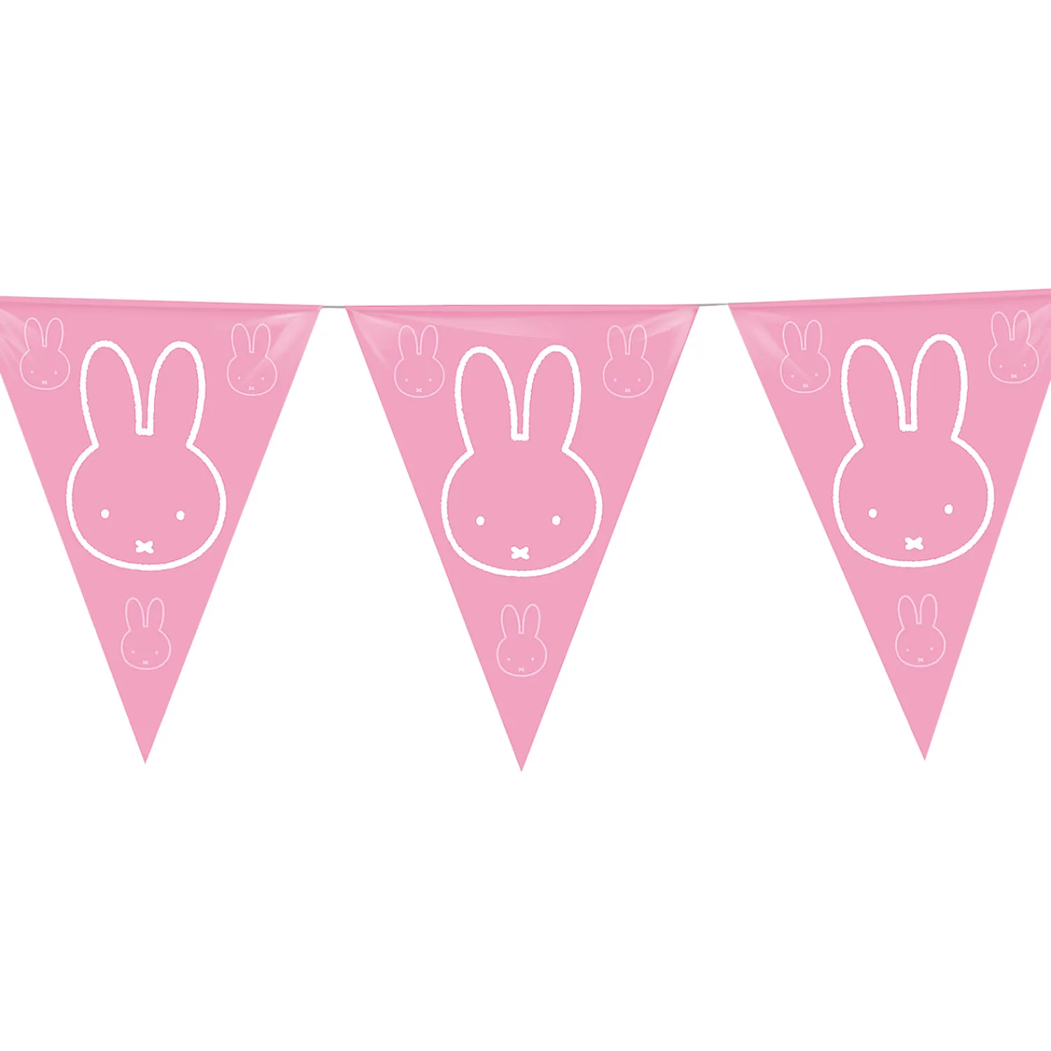 Vlaggenlijn Nijntje Roze, 10mtr.>Haza Witbaard New