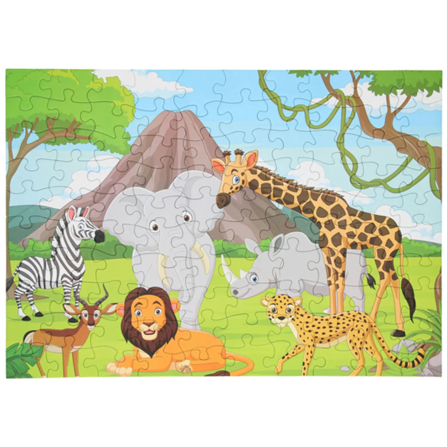 Vloerpuzzel Wilde Dieren, 100st. Best