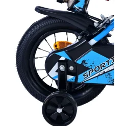 Volare Sportivo Fiets - 12" - Blauw Zwart - Twee Handremmen- Discount