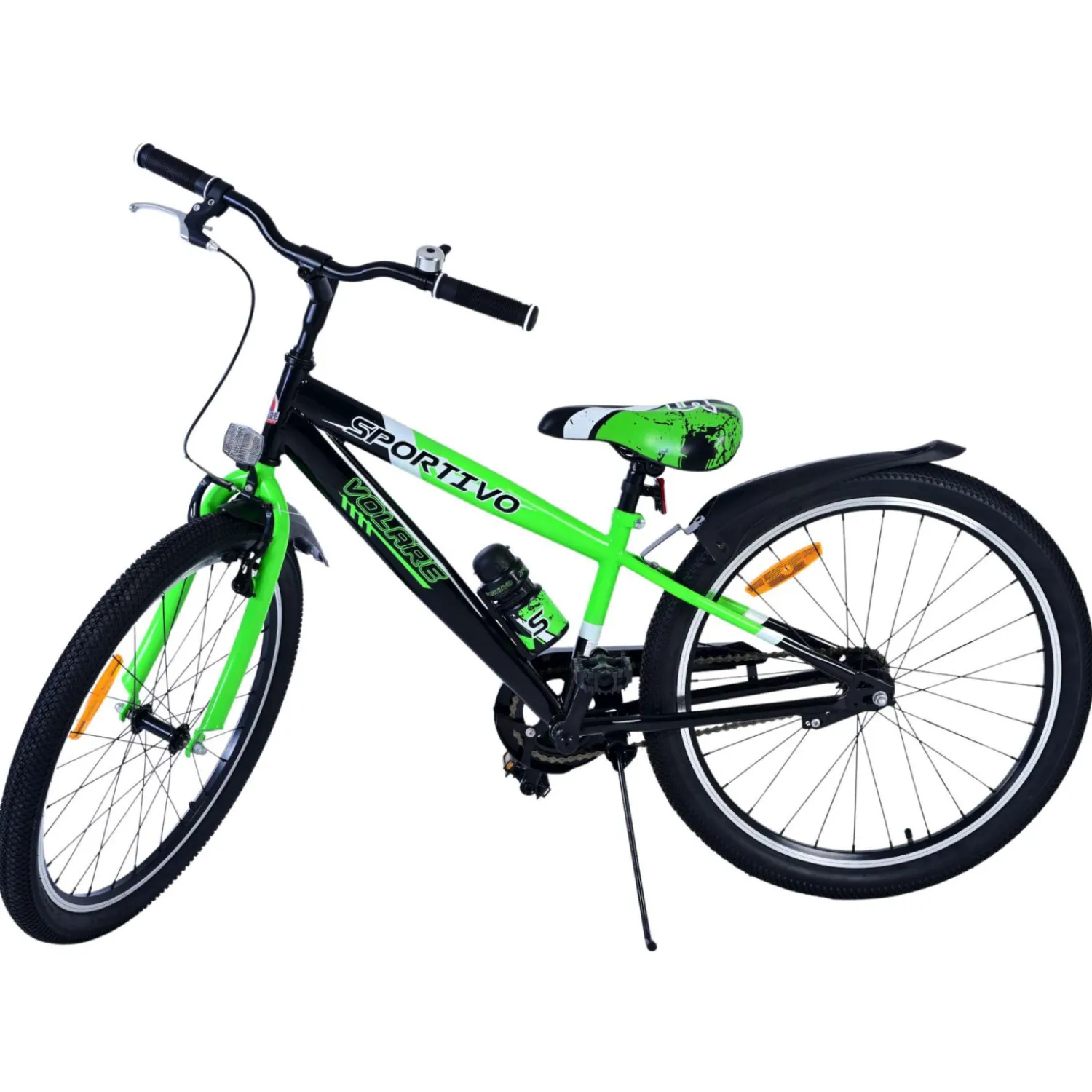 Volare Sportivo Fiets - 24 inch - Zwart Groen Outlet