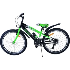 Volare Sportivo Fiets - 24 inch - 7 Speed - Zwart Groen Clearance