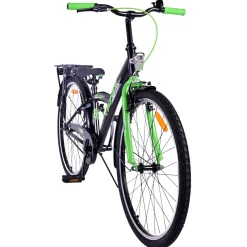 Volare Thombike Fiets - 26 inch - Zwart Groen- Clearance