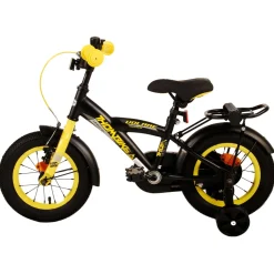 Volare Thombike Fiets - 12 inch - Zwart Geel- Outlet
