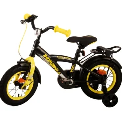Volare Thombike Fiets - 12 inch - Zwart Geel- Outlet