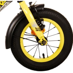 Volare Thombike Fiets - 12 inch - Zwart Geel- Outlet