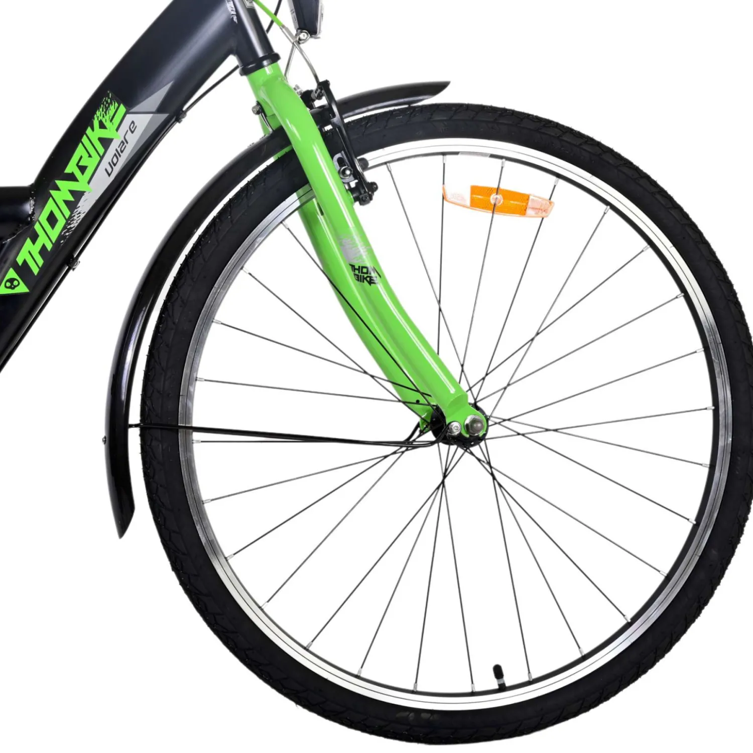 Volare Thombike Fiets - 26 inch - Zwart Groen -> Outlet