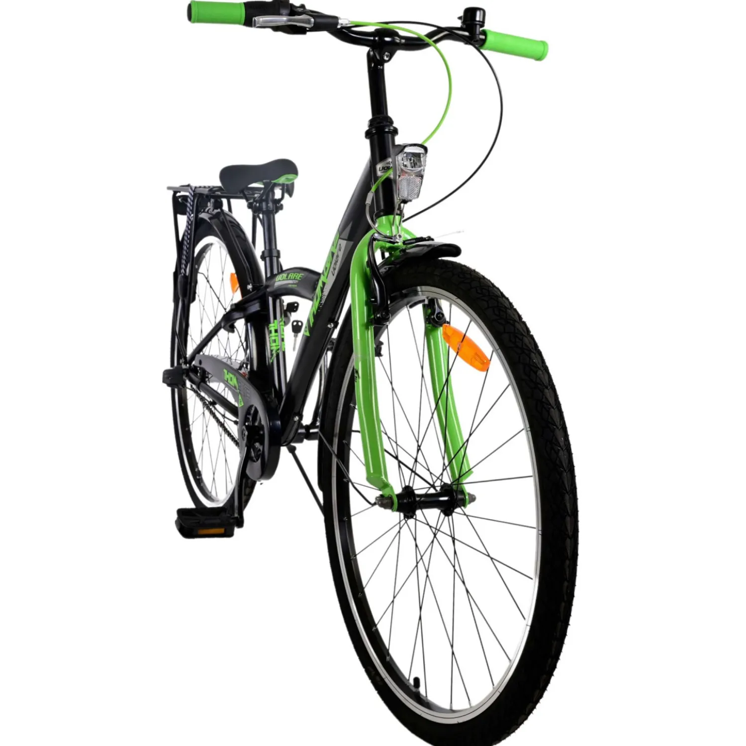 Volare Thombike Fiets - 26 inch - Zwart Groen -> Outlet