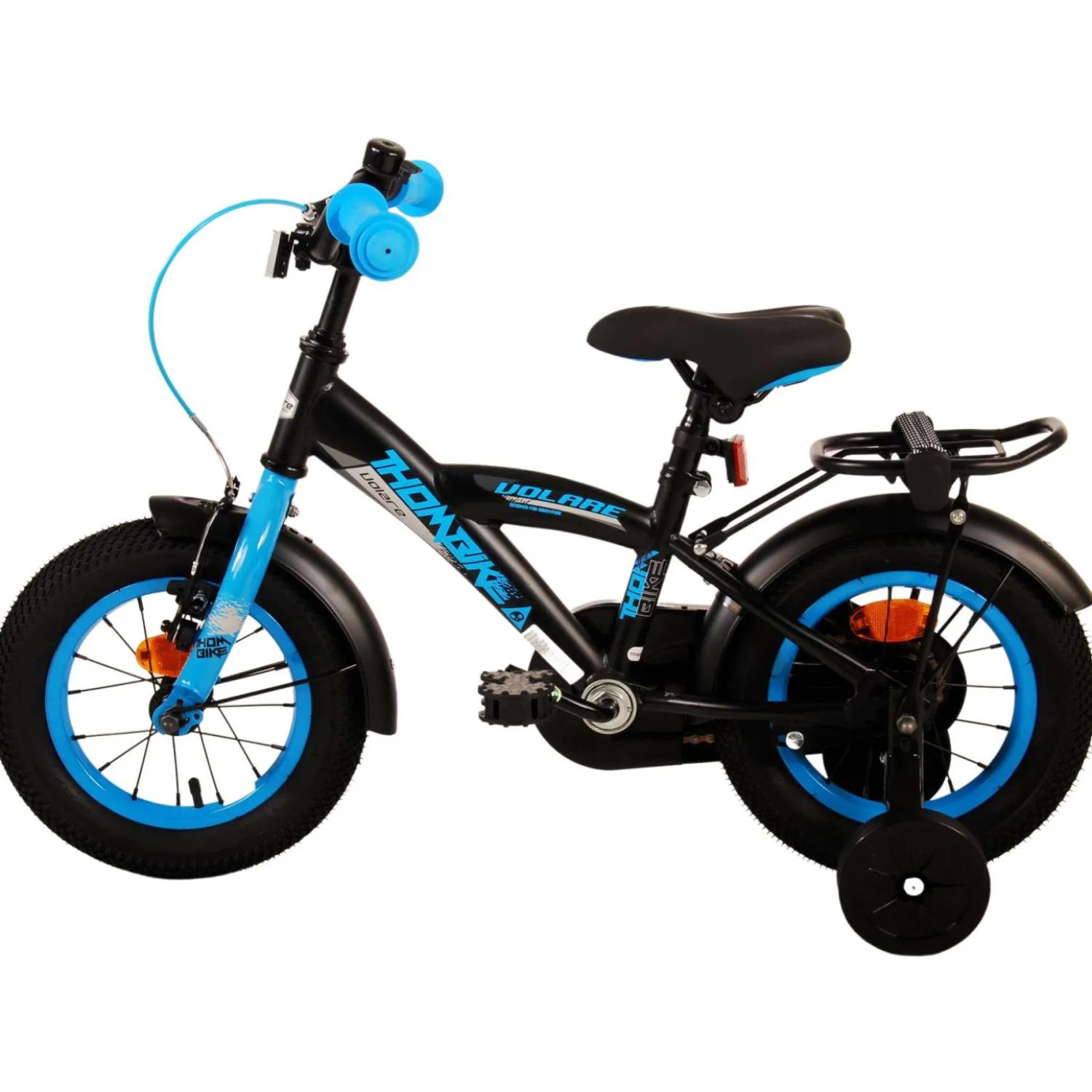 Volare Thombike Fiets - 12 inch - Zwart Blauw- Sale