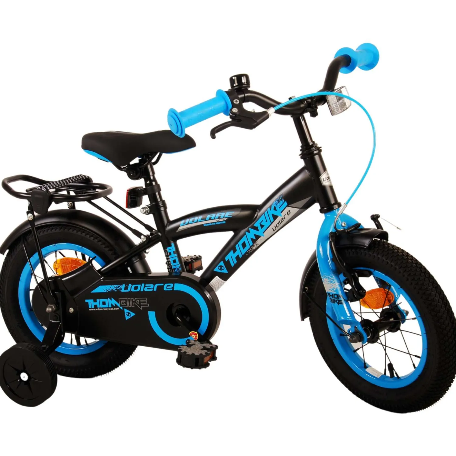 Volare Thombike Fiets - 12 inch - Zwart Blauw- Sale