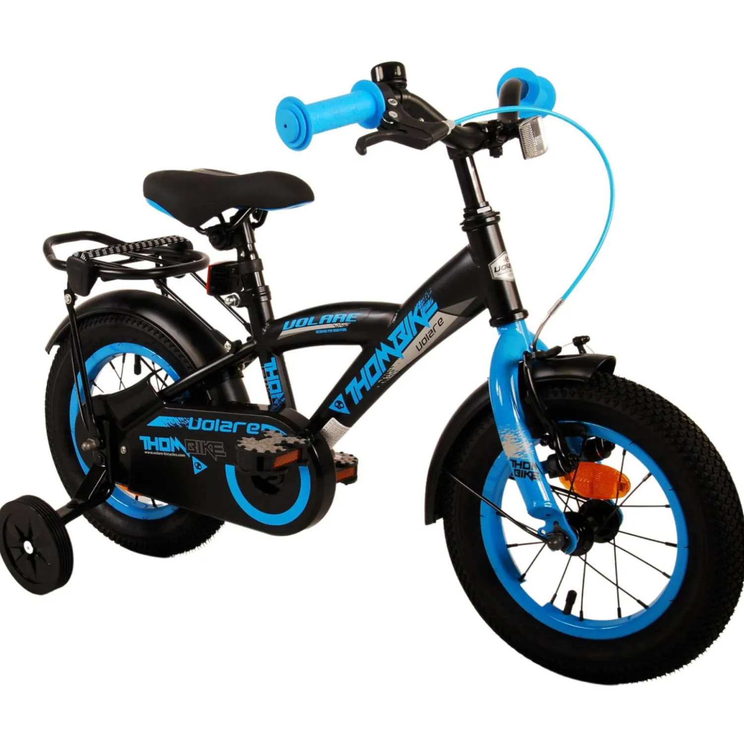 Volare Thombike Fiets - 12 inch - Zwart Blauw- Sale