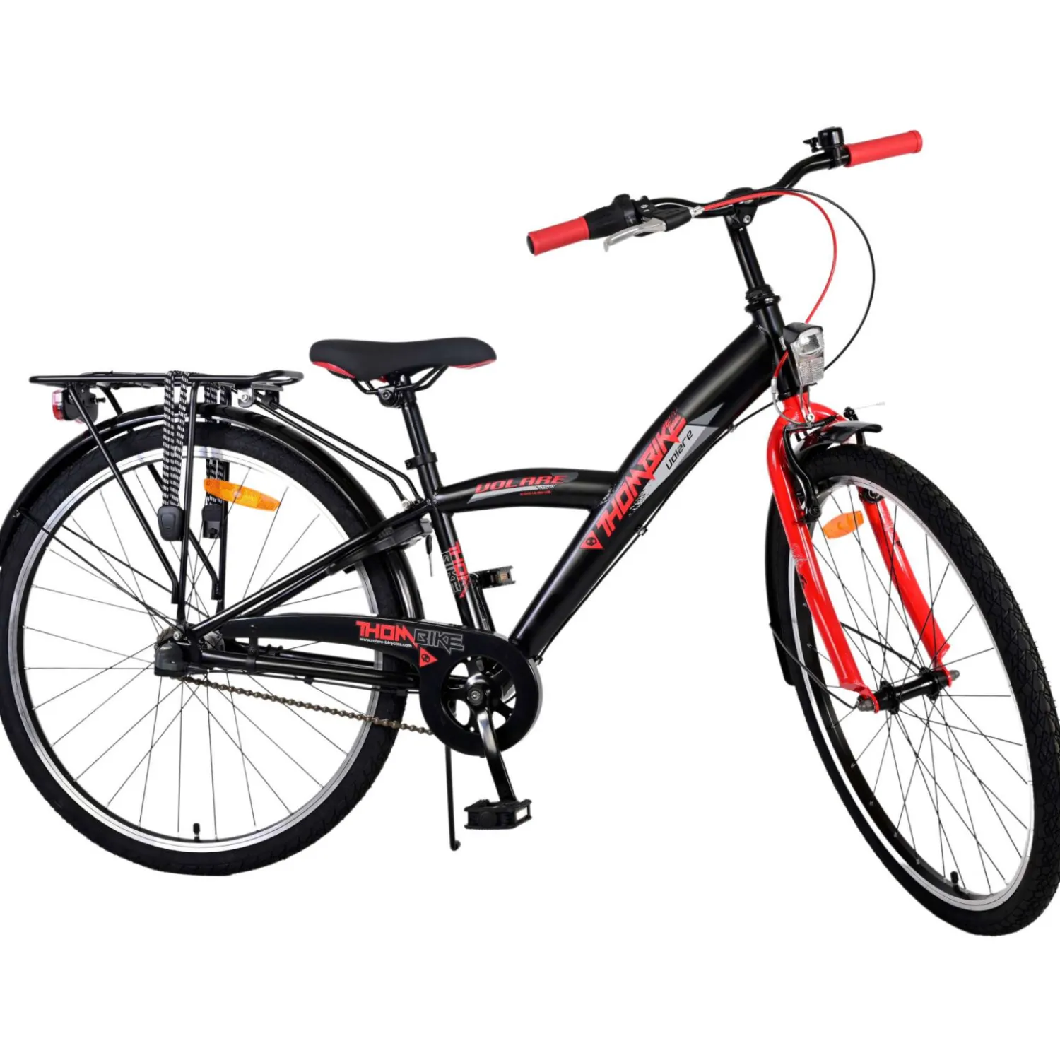 Volare Thombike Fiets - 26 inch - Zwart Rood -