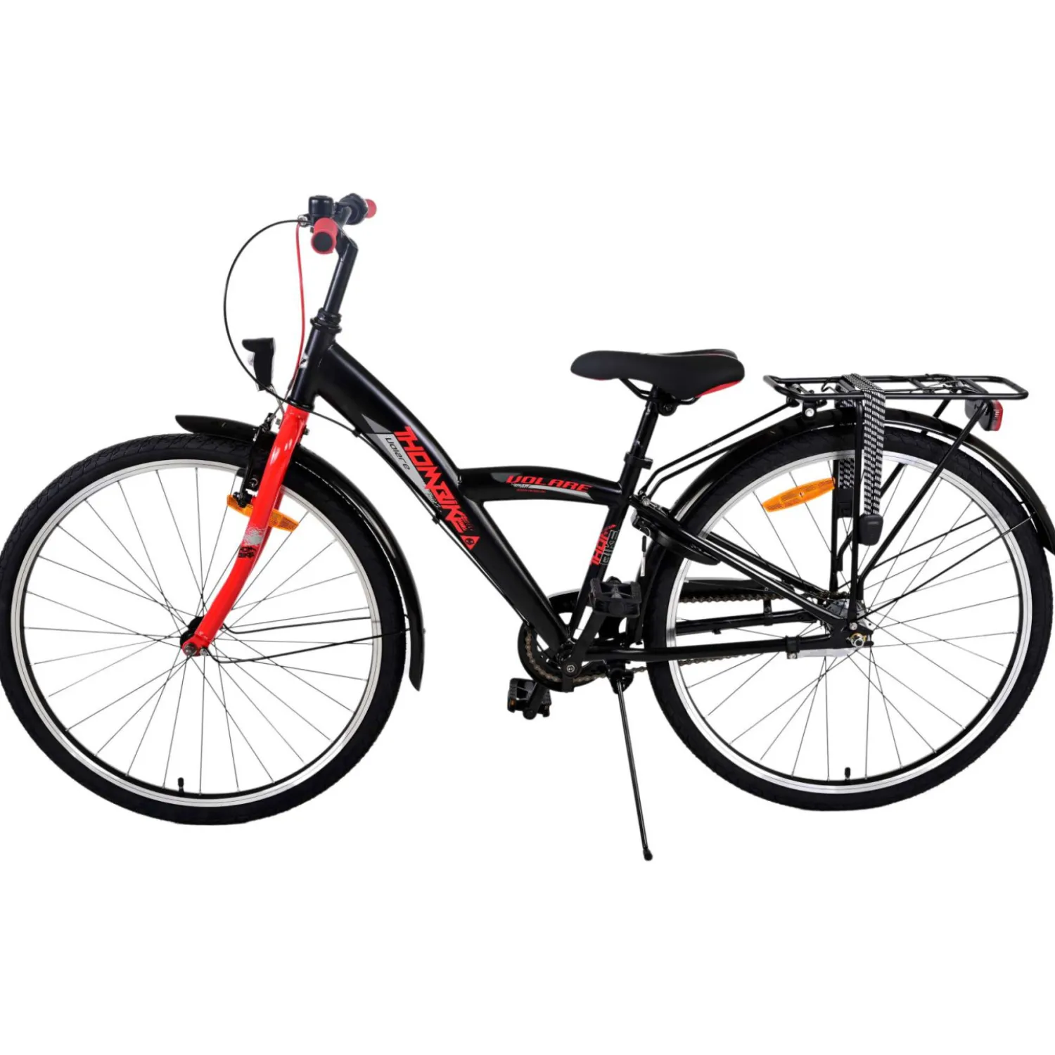 Volare Thombike Fiets - 26 inch - Zwart Rood -