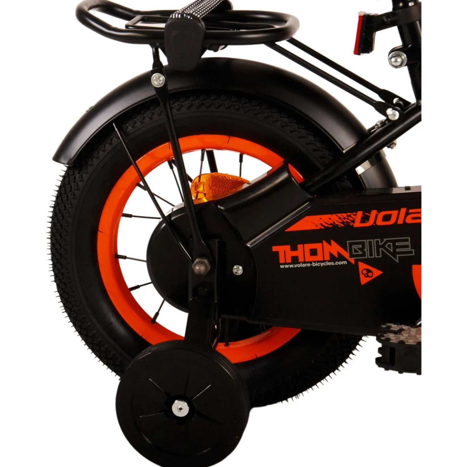 Volare Thombike Fiets - 12 inch - Zwart Oranje> Clearance