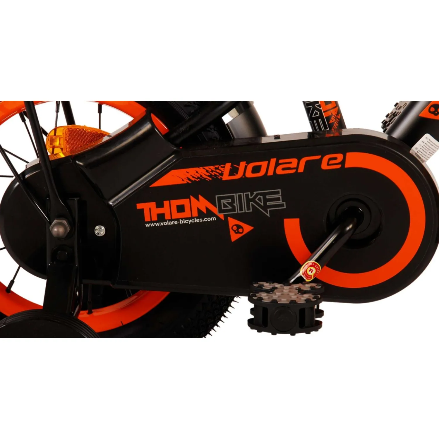 Volare Thombike Fiets - 12 inch - Zwart Oranje> Clearance