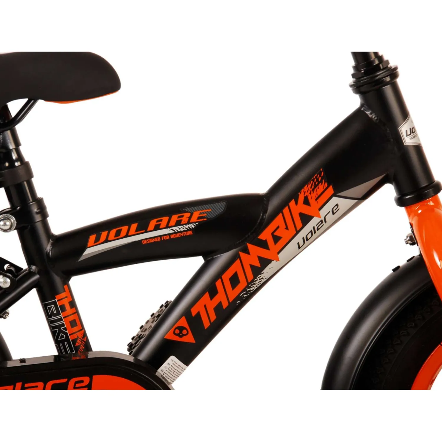 Volare Thombike Fiets - 12 inch - Zwart Oranje> Clearance