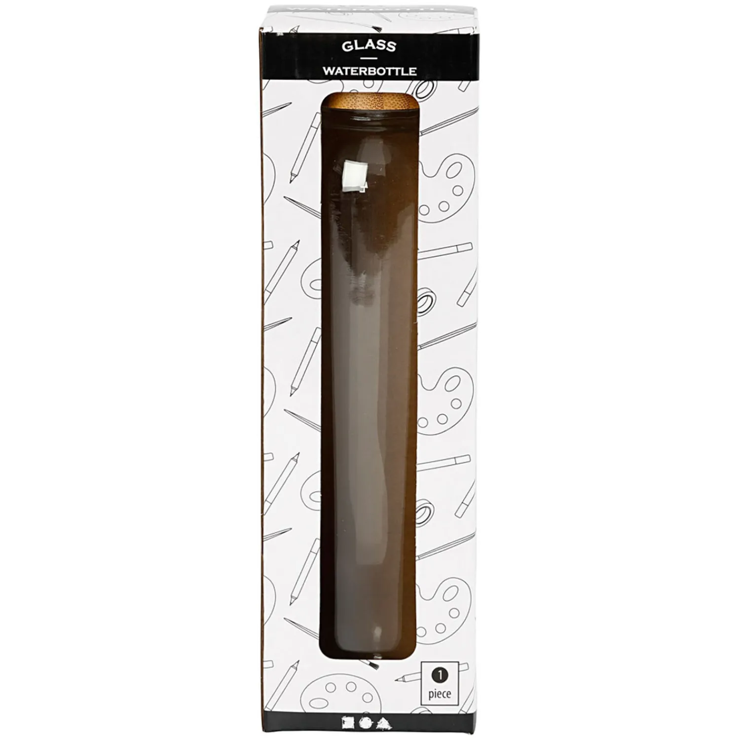 Waterfles met Bamboe Deksel-Creativ Company Sale