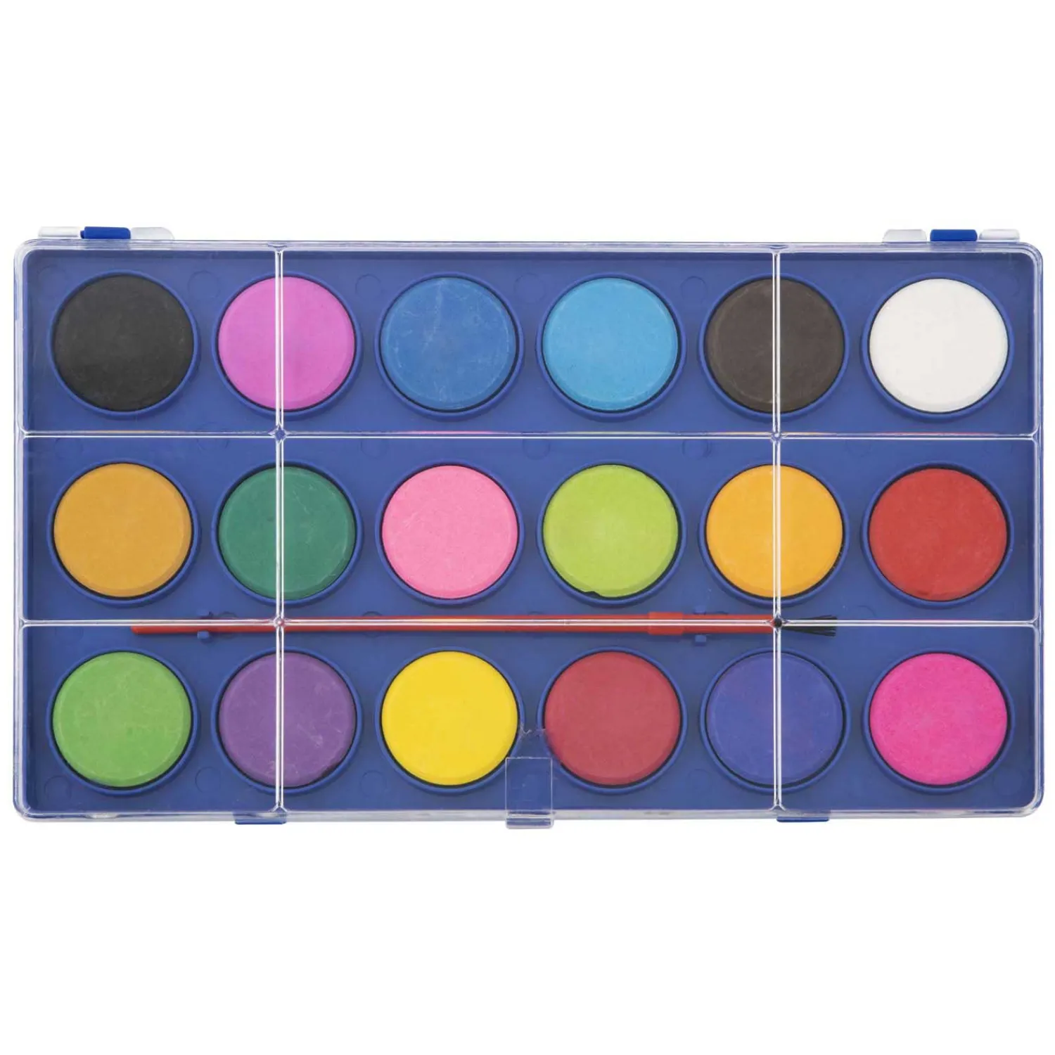 Waterverfpalet met Kwast, 18 kleuren.-Grafix Best