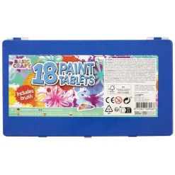 Waterverfpalet met Kwast, 18 kleuren.-Grafix Best