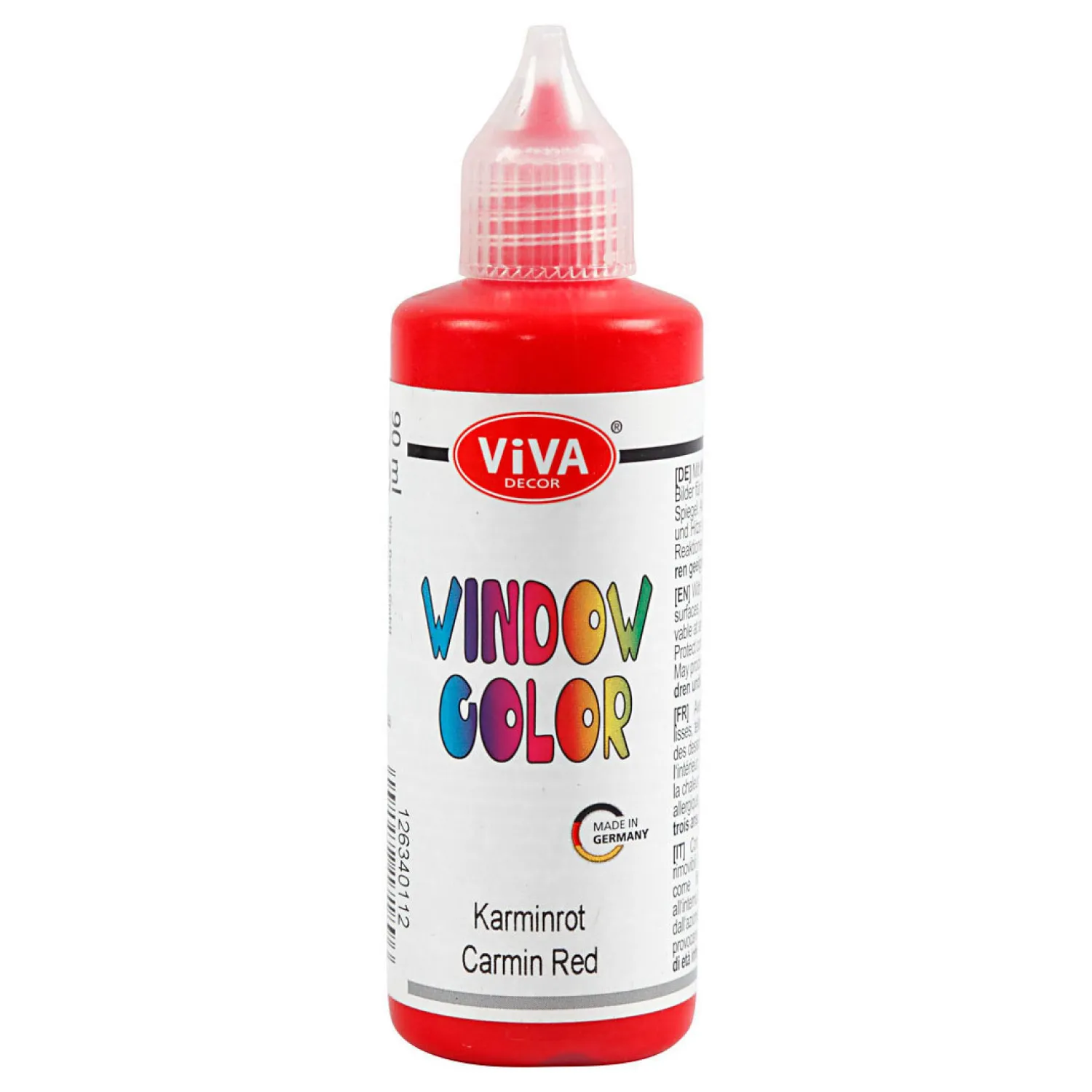 Creativ Company Window Color Sticker en Glasverf - Karmijnrood, 90ml Sale