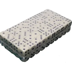 Witte Dobbelstenen, 100st, 16mm- Discount