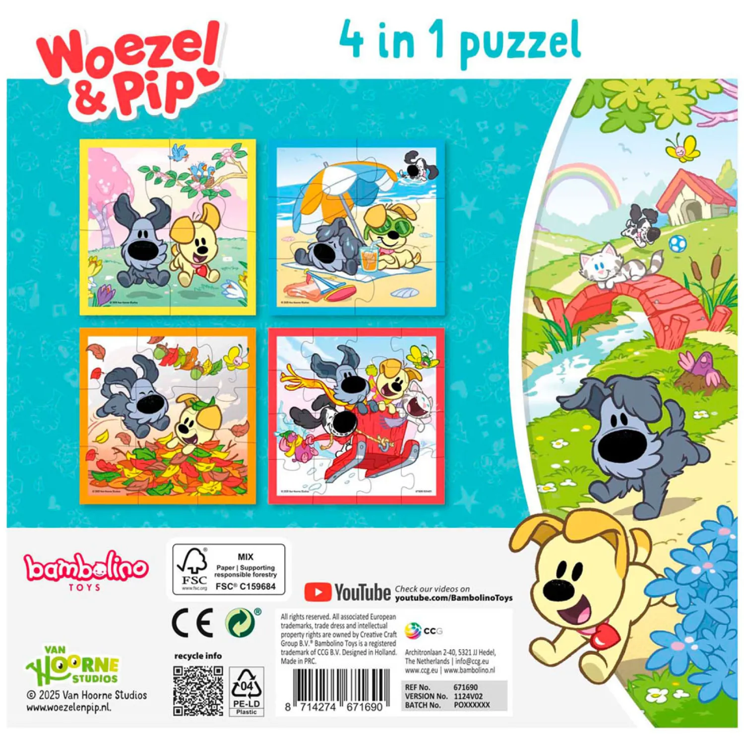 Woezel & Pip 4-1Puzzel>Bambolino Toys Discount