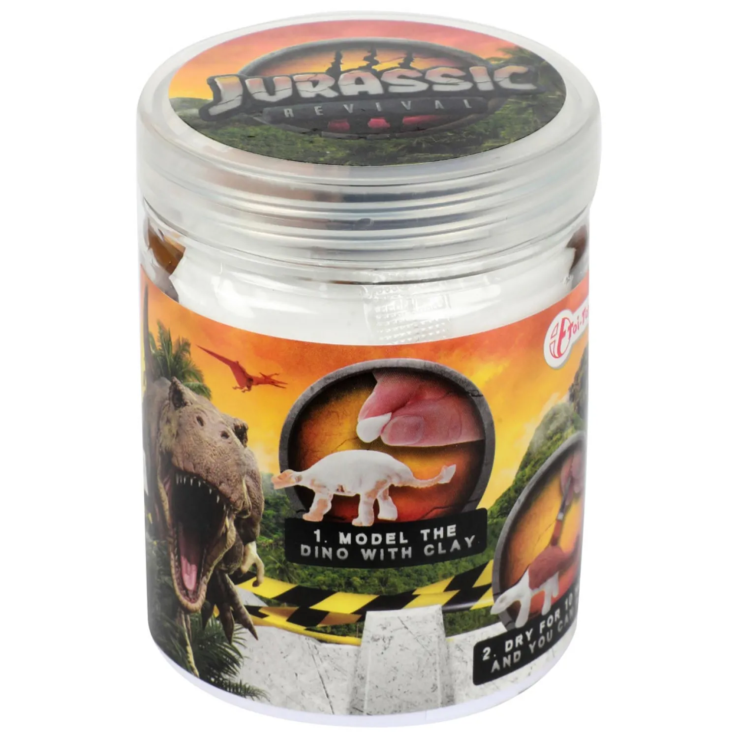 Air Clay Modelleer je eigen Dino Kleiset-World of Dinosaurs New