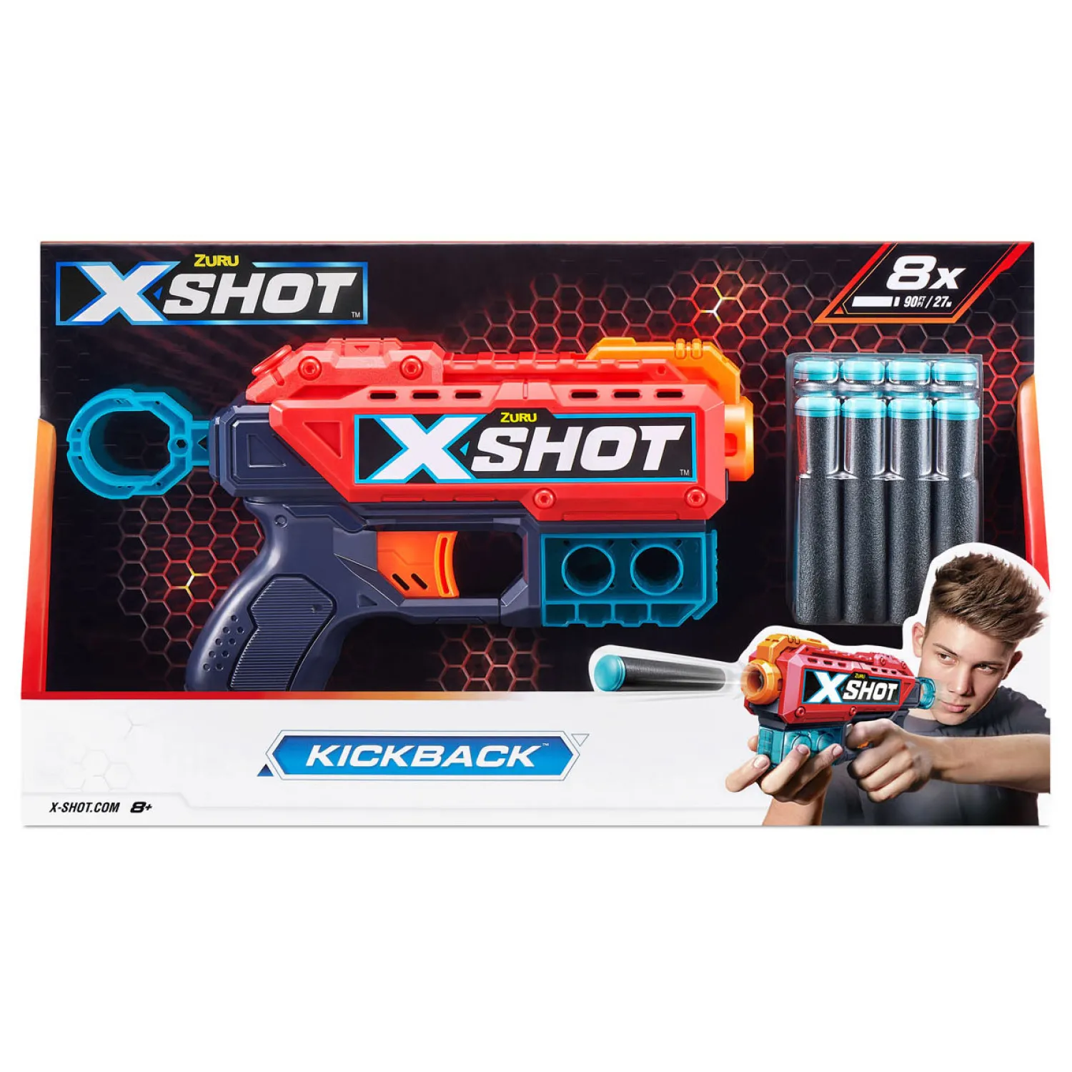 ZURU X-Shot Kickback met 8 Darts Clearance