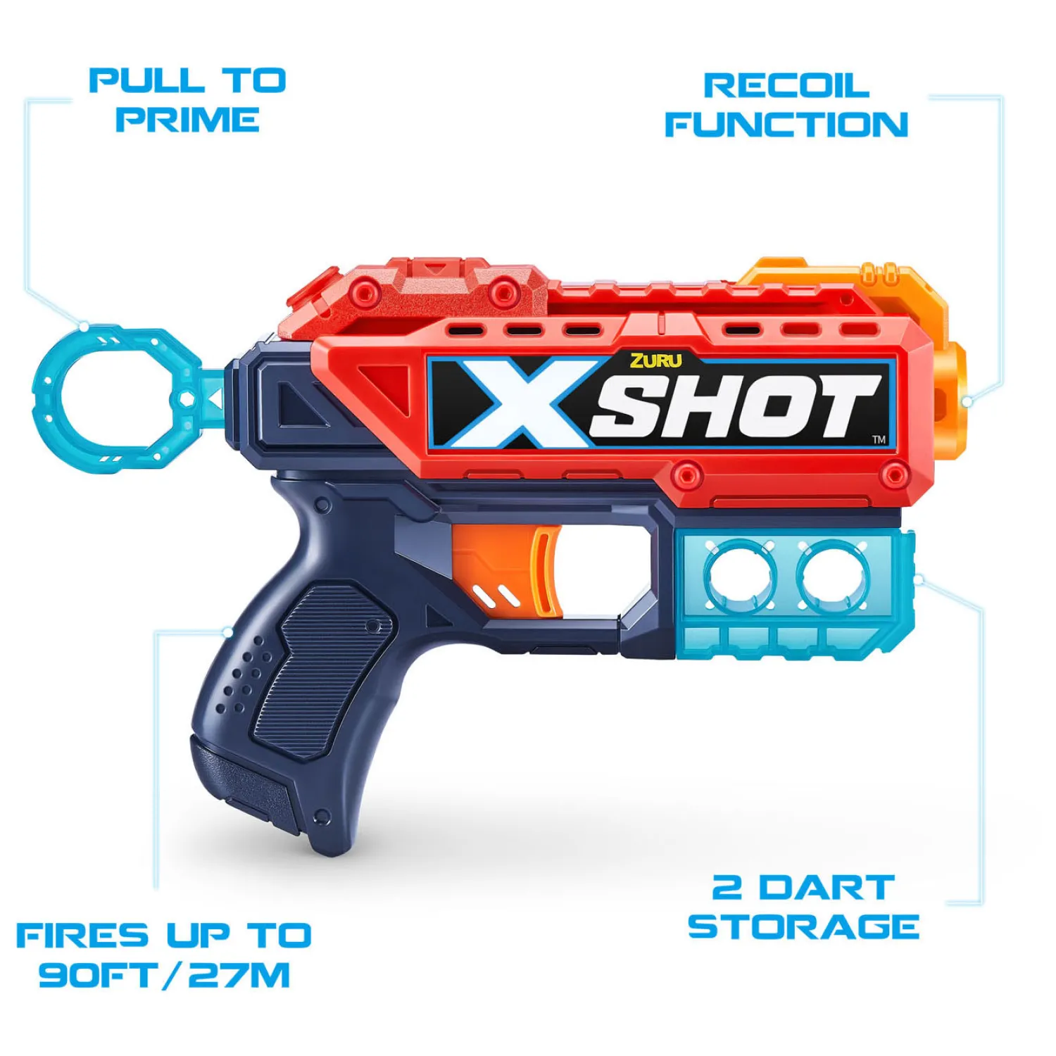 ZURU X-Shot Kickback met 8 Darts Clearance