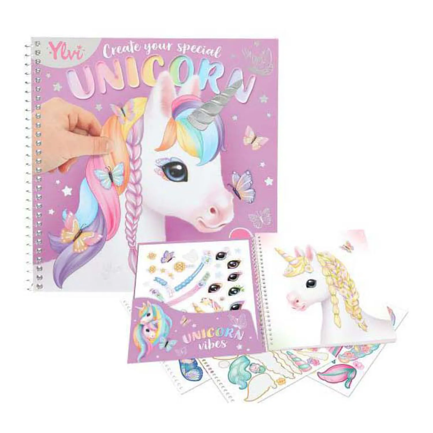 Ylvi Create Your Unicorn Dress me Up - Stickerboek-Depesche New